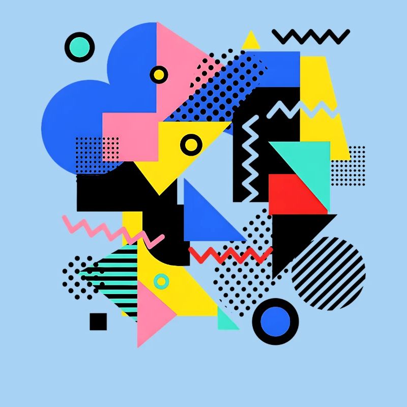 Geometrische Farbexplosion Pop Art