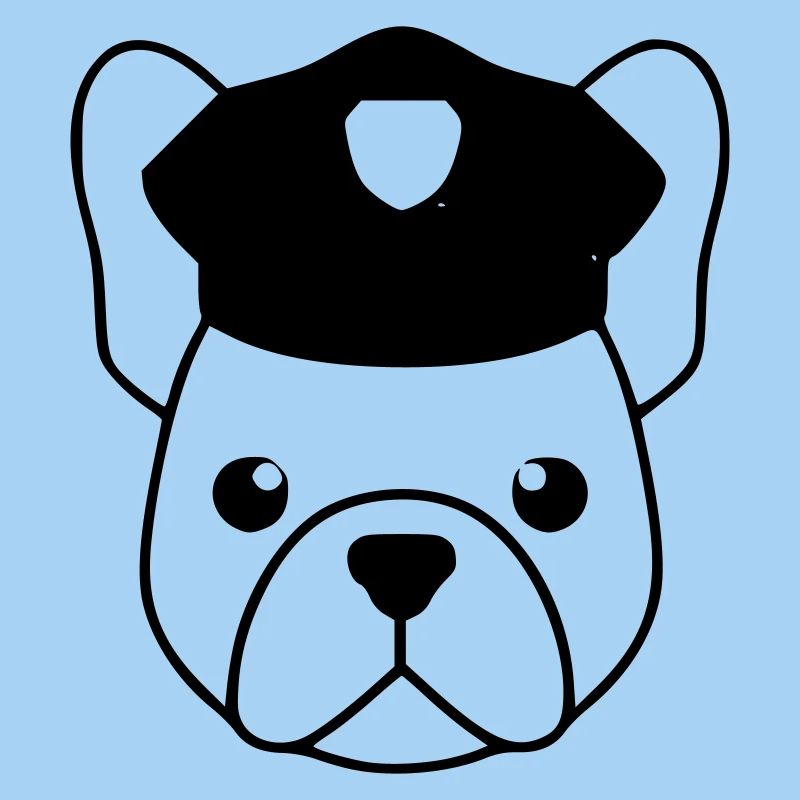Frenchie Polizist Cop Kopf