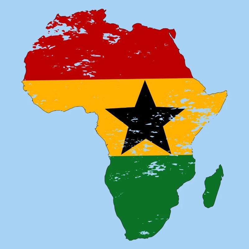 Drapeau du Ghana Afrique utilisé