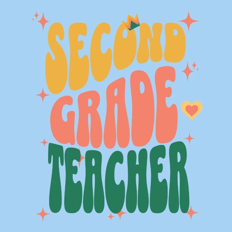 Second Grade Teacher Retro