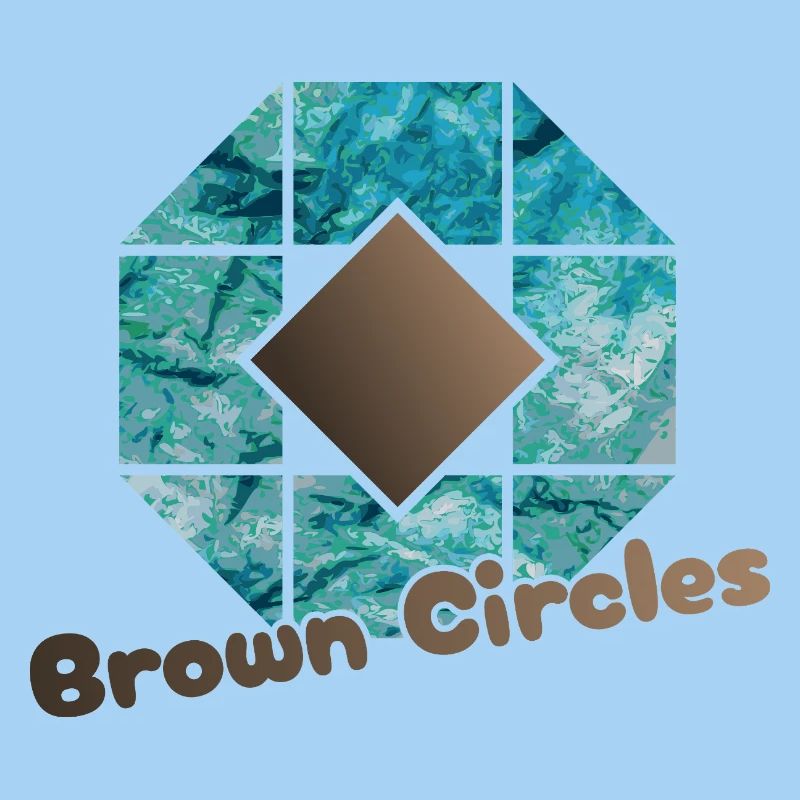 Abstrait Octogonal Cercles Bruns