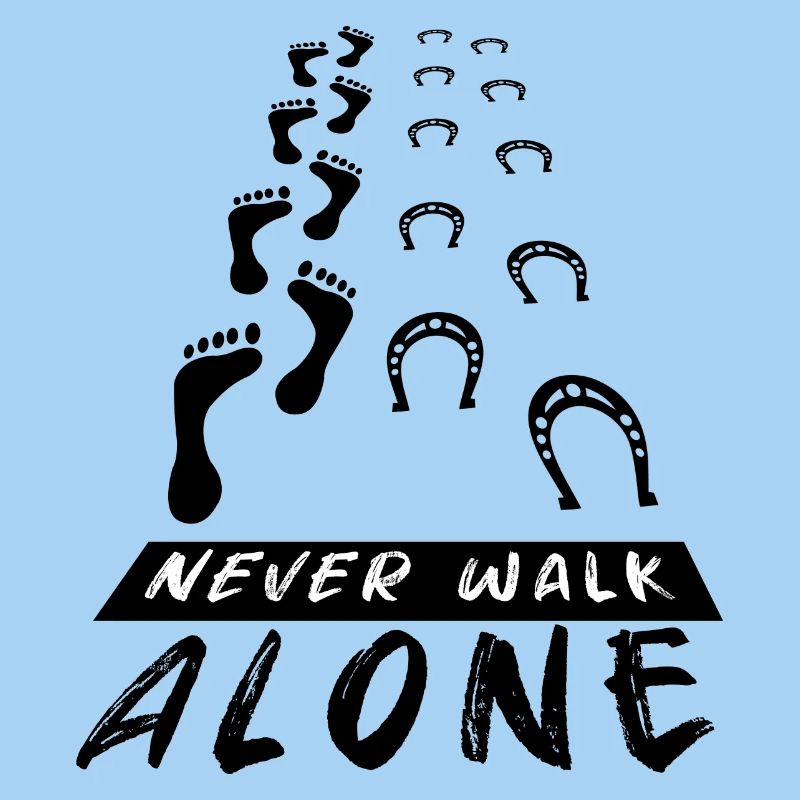 Never Walk Alone cheval à cheval cavalier cadeau