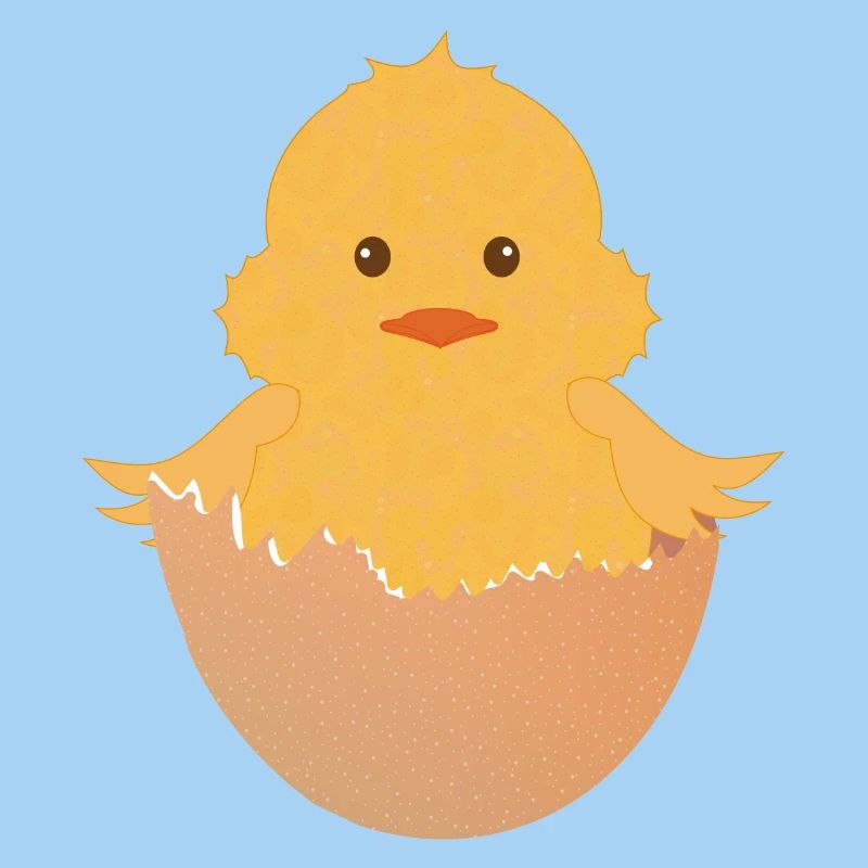 poussin nouvellement éclos dans la coquille d’œuf