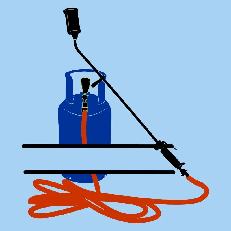 Dachdeckerfirma Monogram Logo Gasflasche