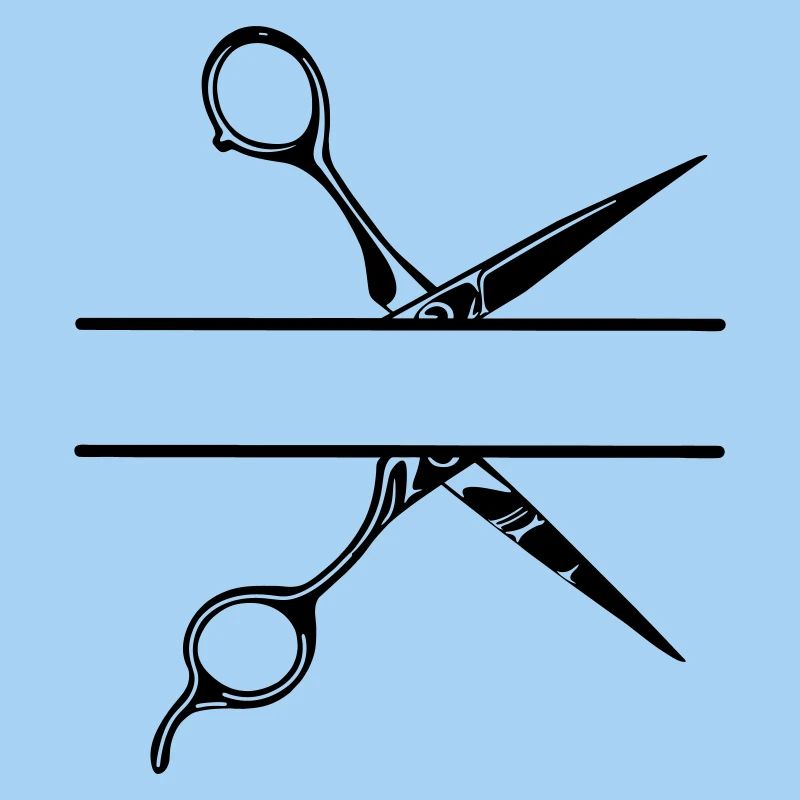 Textbanner Logo Friseur, Schere