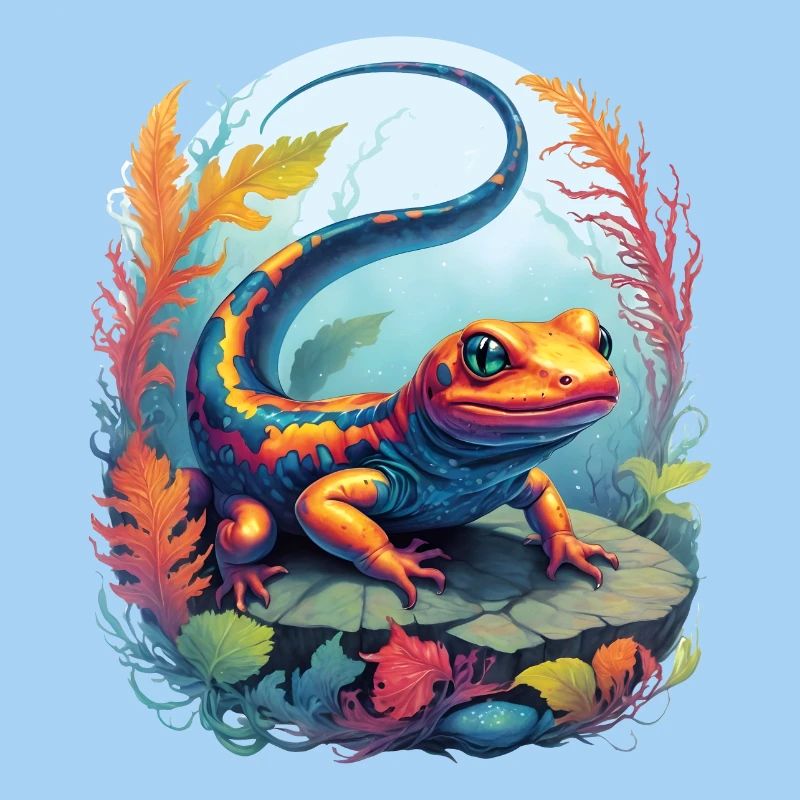 Salamandre Sous L'eau