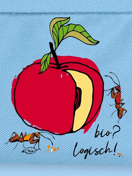Bio, Apfel mit Ameisen