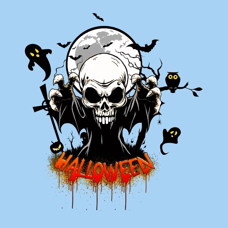 Skull with sharp teeth