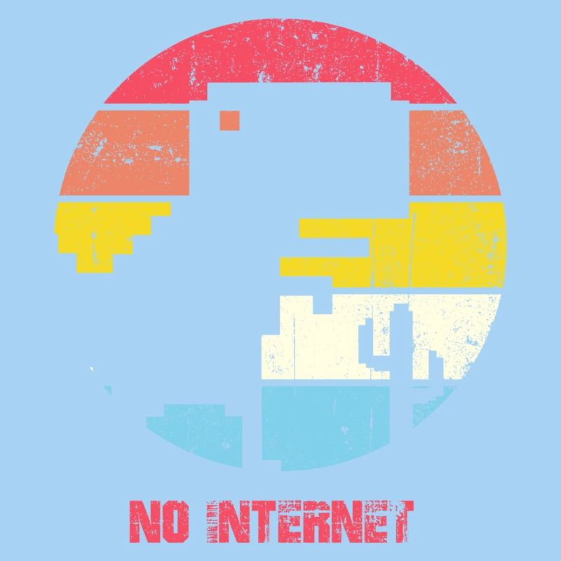 Pas d’Internet Sunset City Silhouette