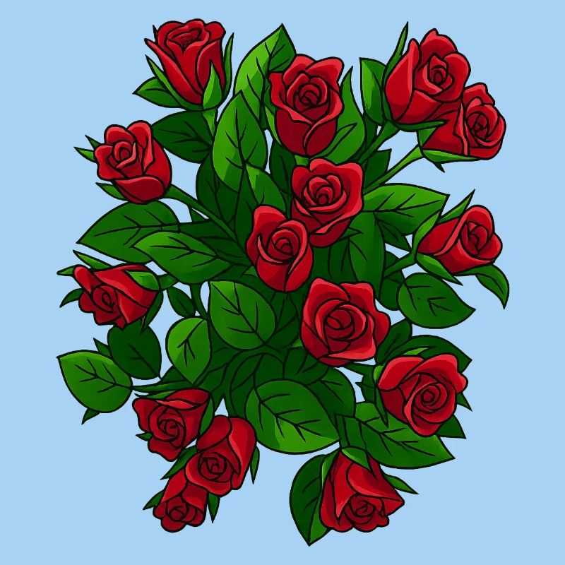 Roses élégantes en fleurs