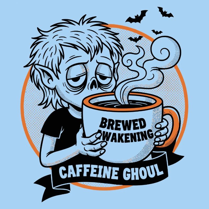 Illustration de tasse à café hantée