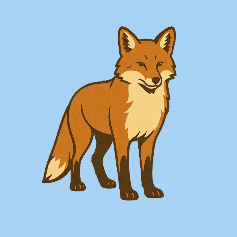 Playful Fox Cartoon