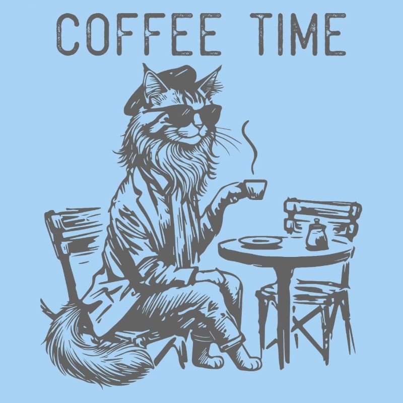 Cool cat coffee design for coffee lovers