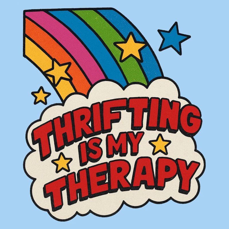 Thrifting Therapy Rainbow Patch