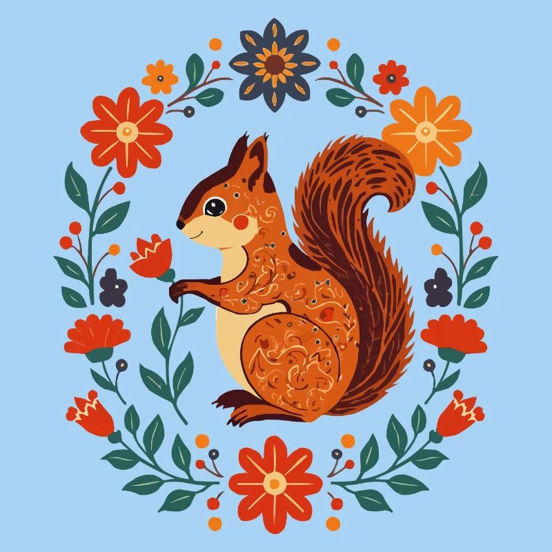 Blumenkranz-Eichhörnchen