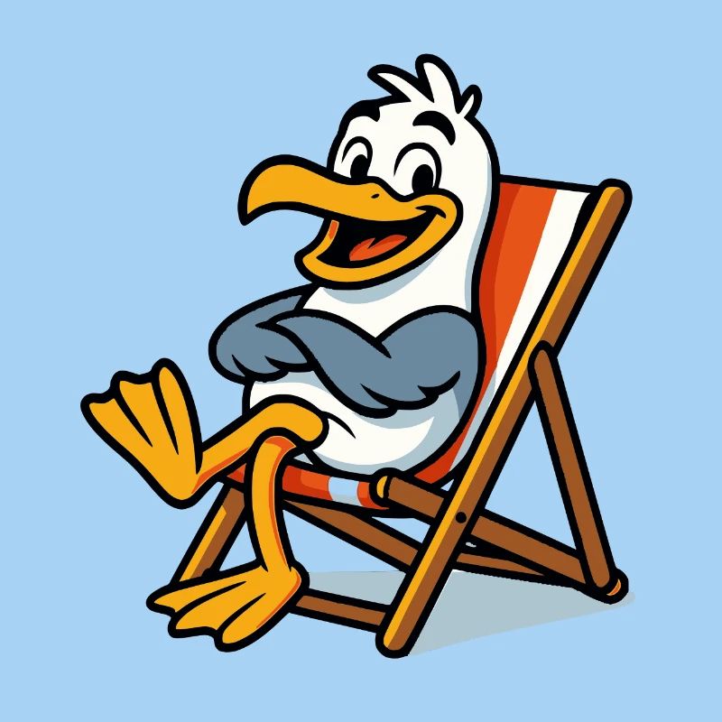 Lounge-Seemöwe am Strand