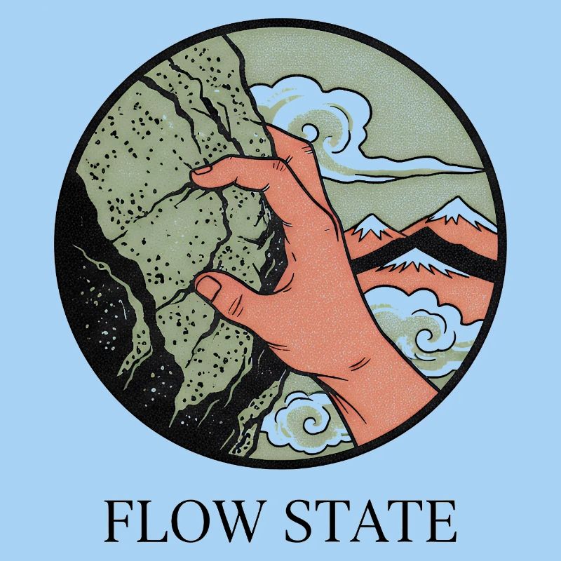 Flow State: Hand Gripping Mountain