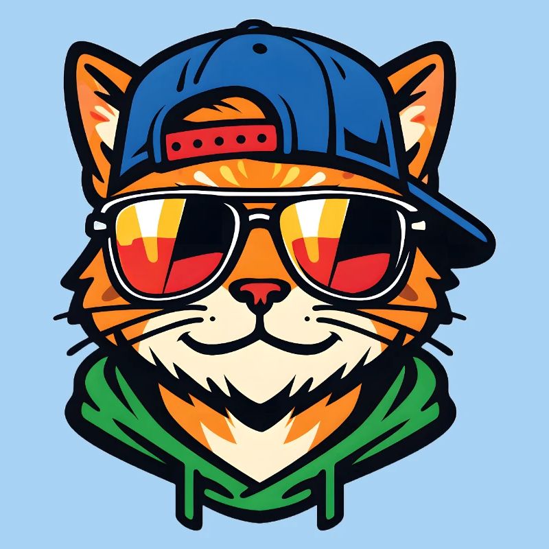 Katze mit Sonnenbrille