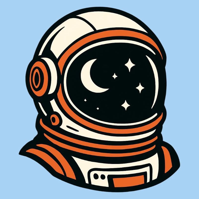 Astronaute dans le ciel nocturne