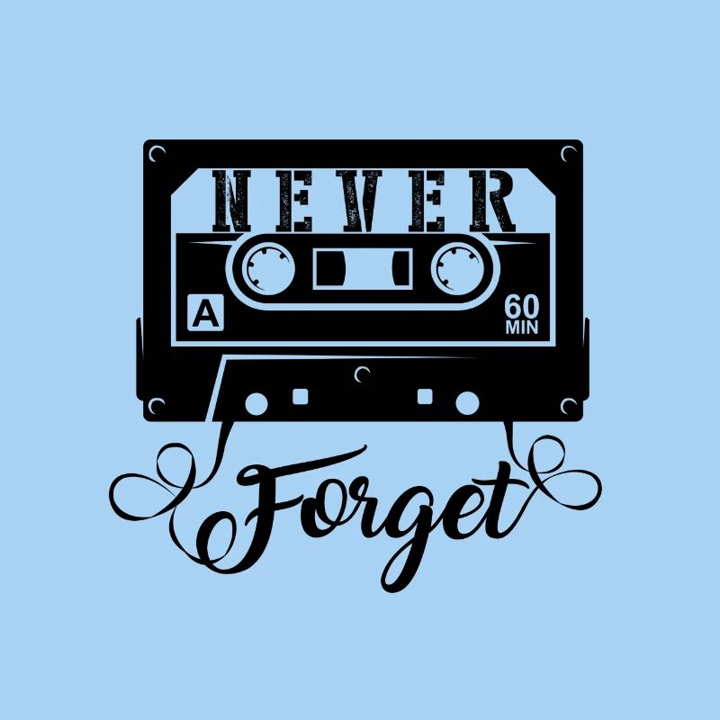 NEVER FORGET - Kassette Retro Geschenk