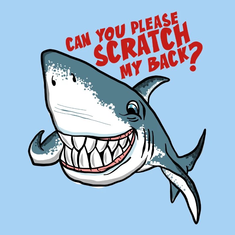 Grand requin blanc gratte mon dos