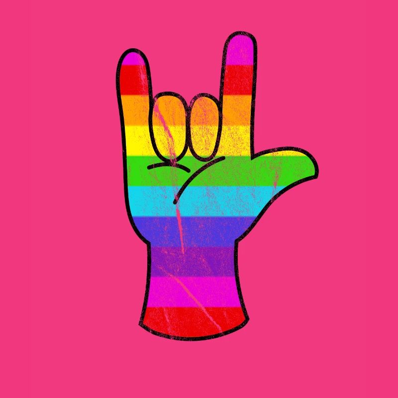 Rainbow Hand Rocking LGBT Pride