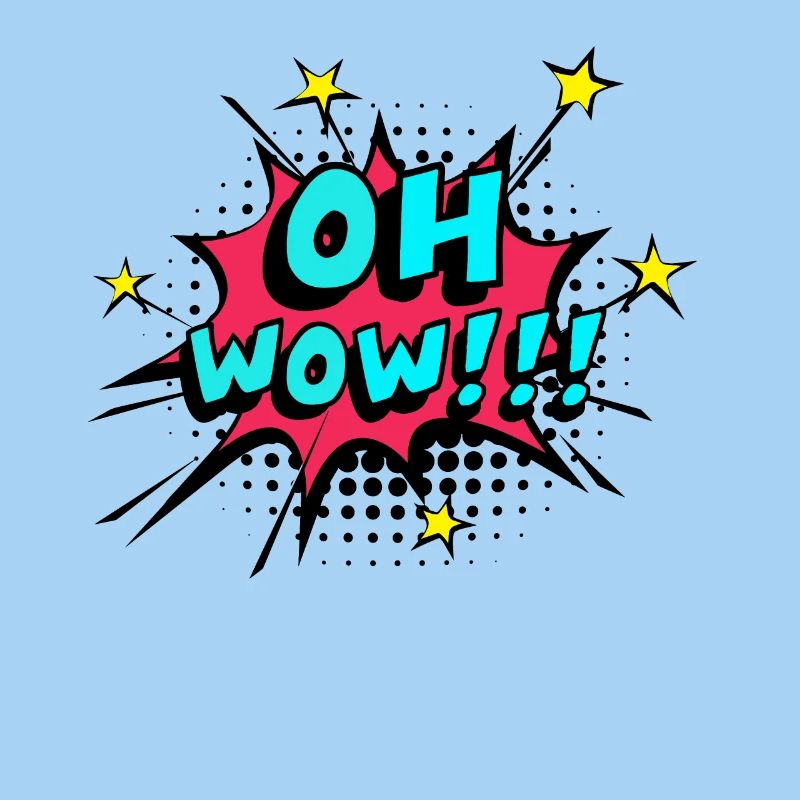 Oh Wow - Bulle de dialogue pop art comique