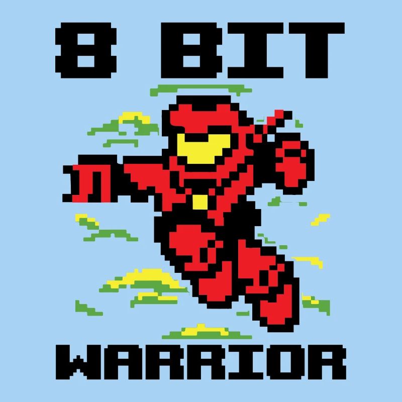 8 Bit Warrior Pixel Videospiel Gaming Geschenk
