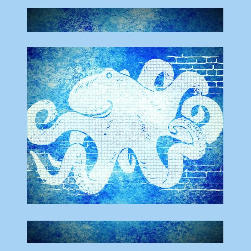 Octopus blau