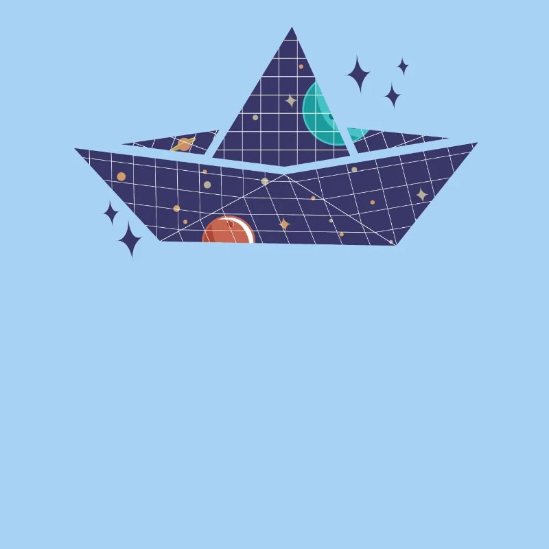 Navire de papier spatial
