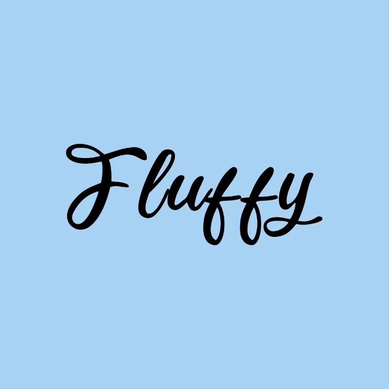 Fluffy Script Glitter Lettering