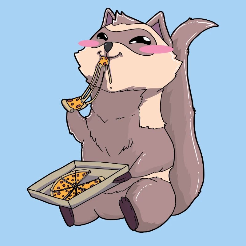 Frettchen Pizza Kawaii
