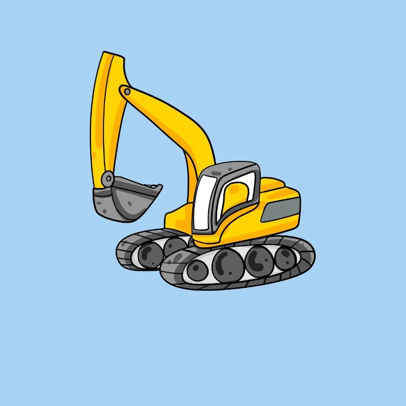 Excavator construction site heavy machinery gift