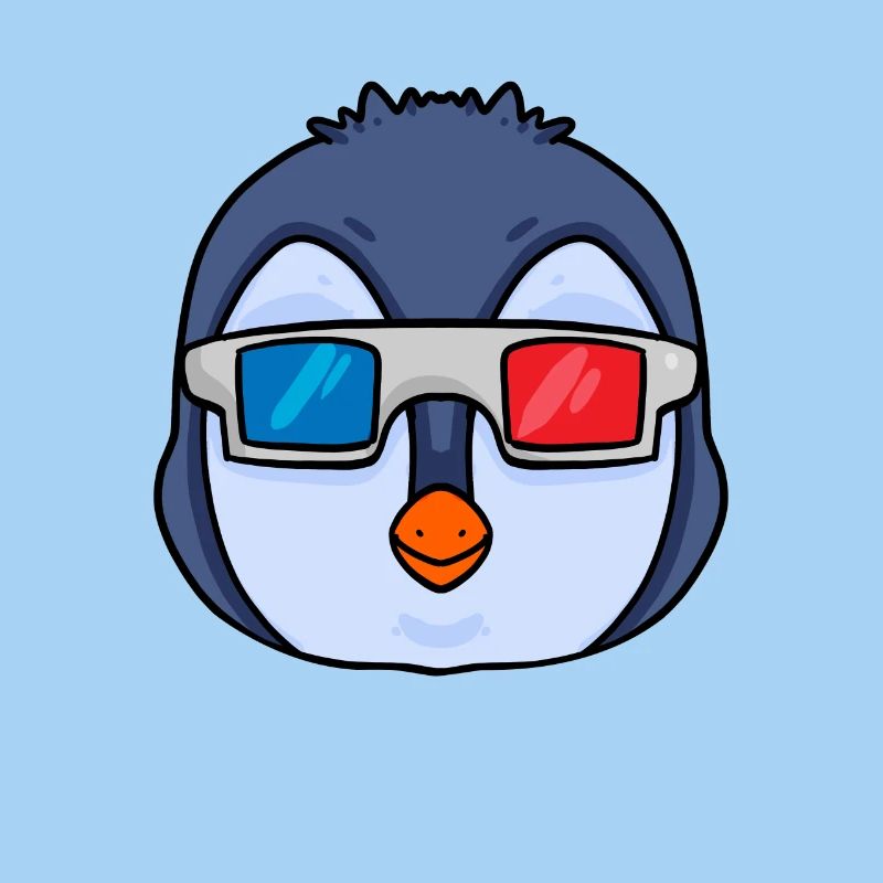 Pinguin mit 3 Brille