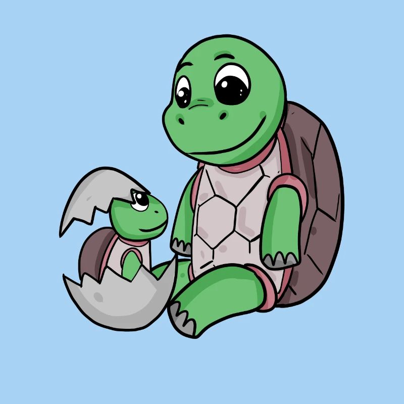 Turtle with Baby Turtle