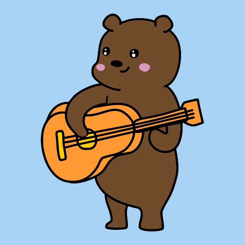a bear, a guitar and music