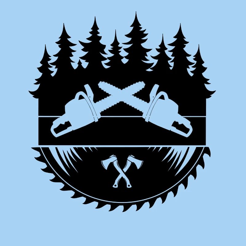 Lumberjack Chainsaw Axe Logo