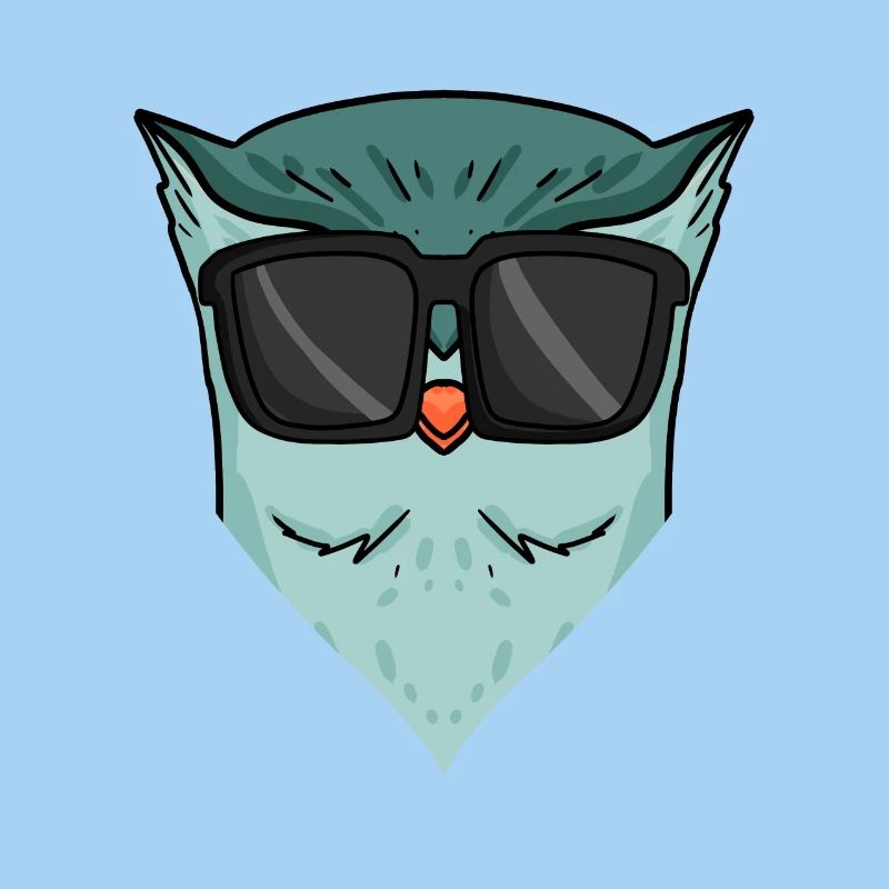 Coole Eule mit Sonnenbrille