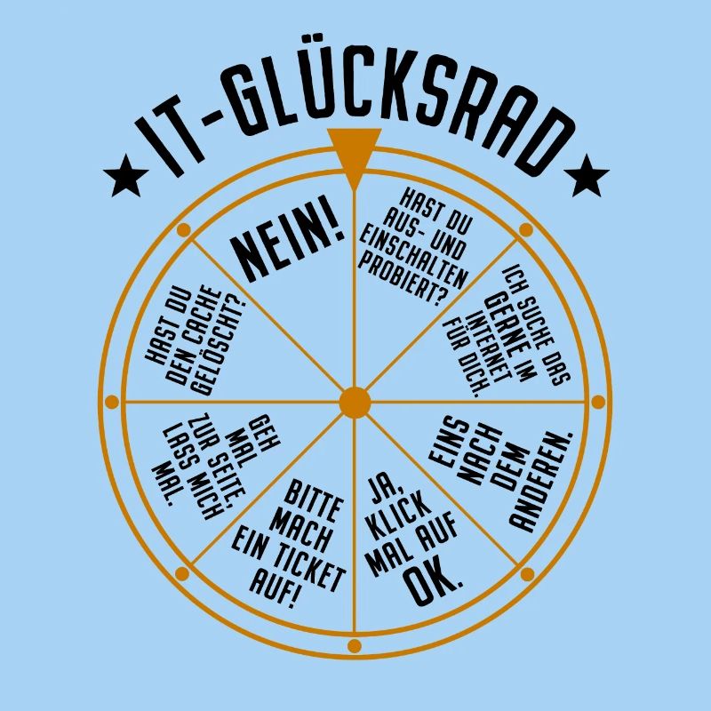 IT Support Glücksrad Service Desk IT Helpdesk Nerd