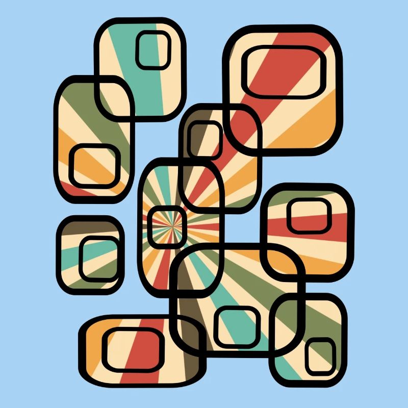 70s wallpaper pattern cuboid retro pattern