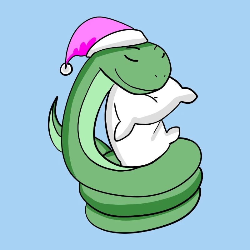 Serpent avec oreiller et bonnet de couchage