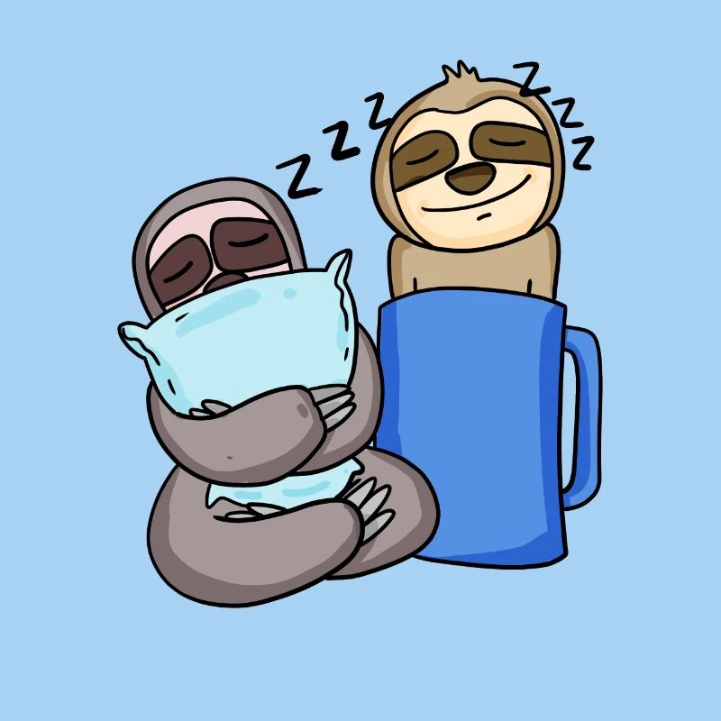 Sloth Sloths Sleeping Coffee