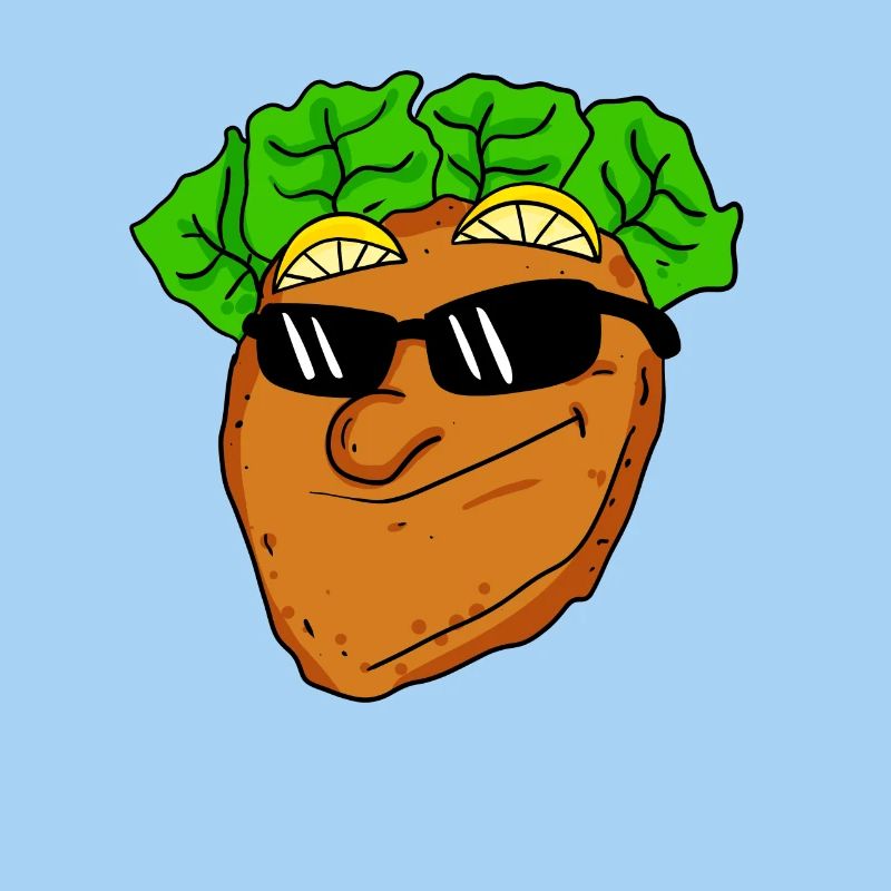 Schnitzel cool avec lunettes de soleil