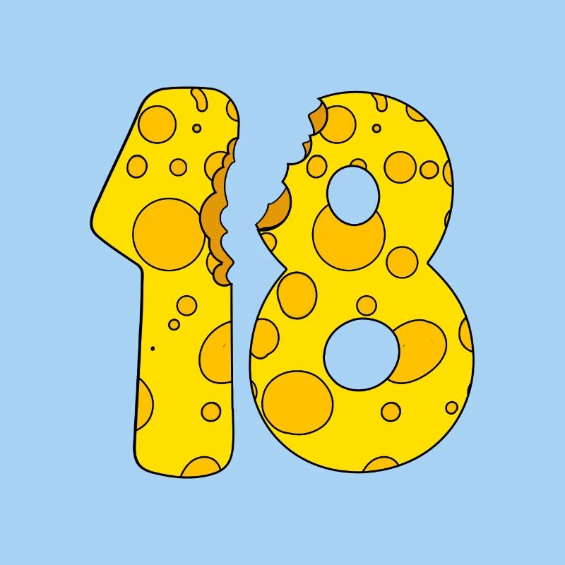 18 years old cheese - 18th birthday gift