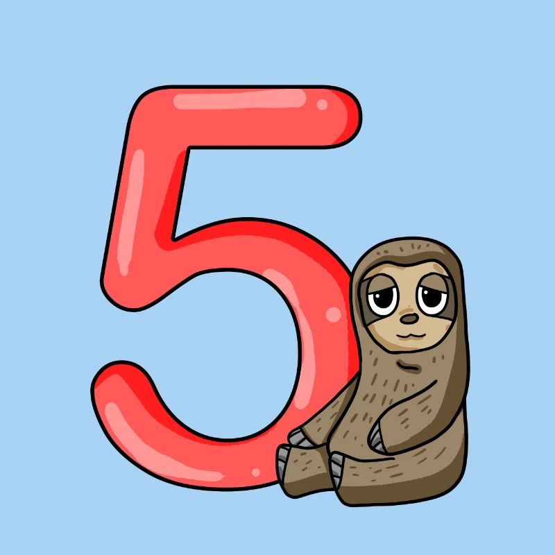 Young 5 years old sloth