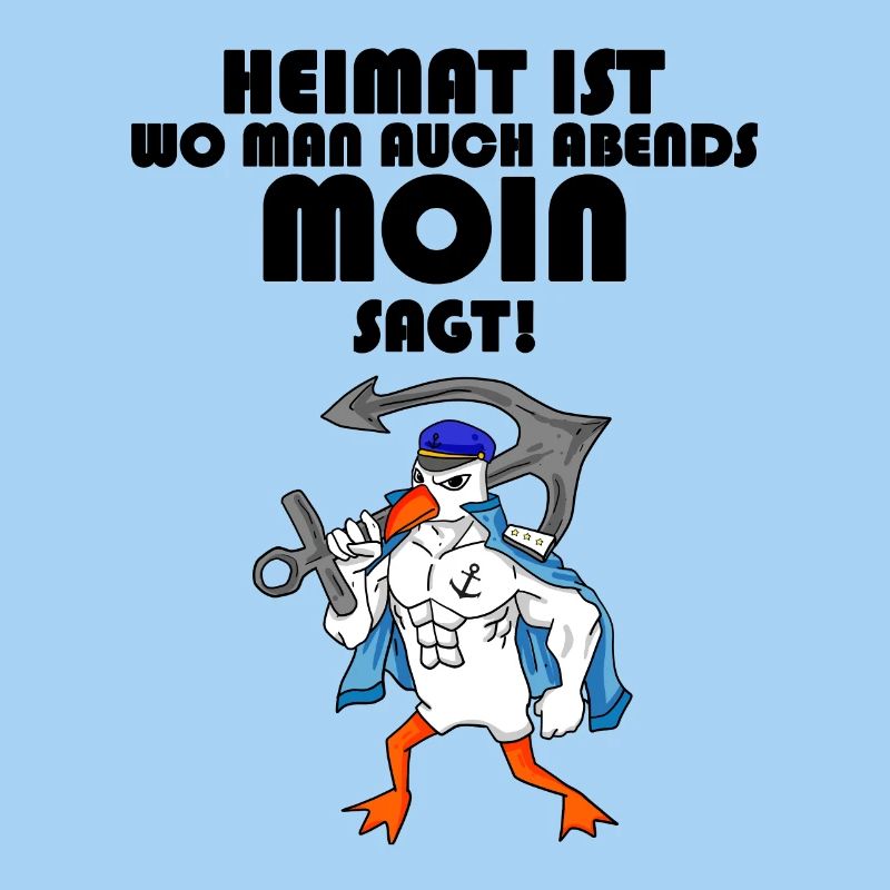 Nordsee Plattdeutsch Spruch Moin Möwe