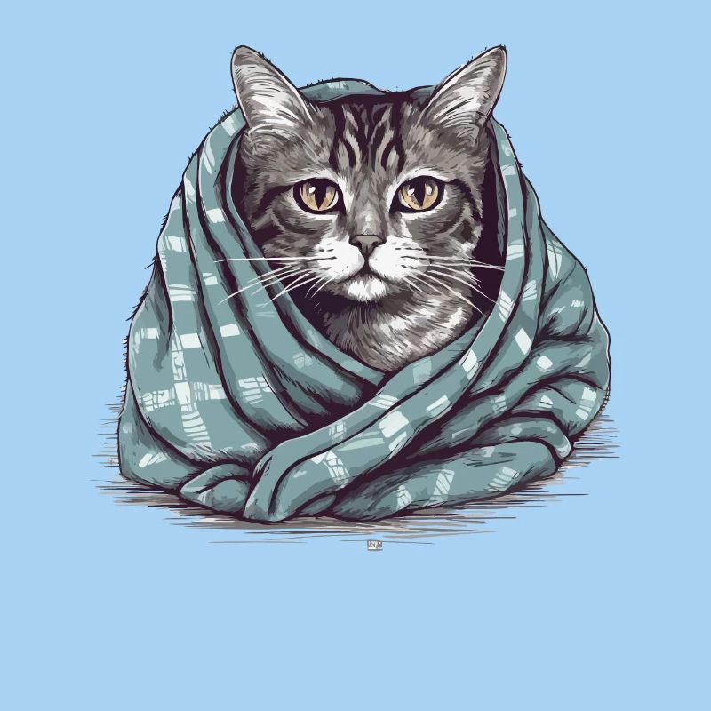 Katze in einer Decke