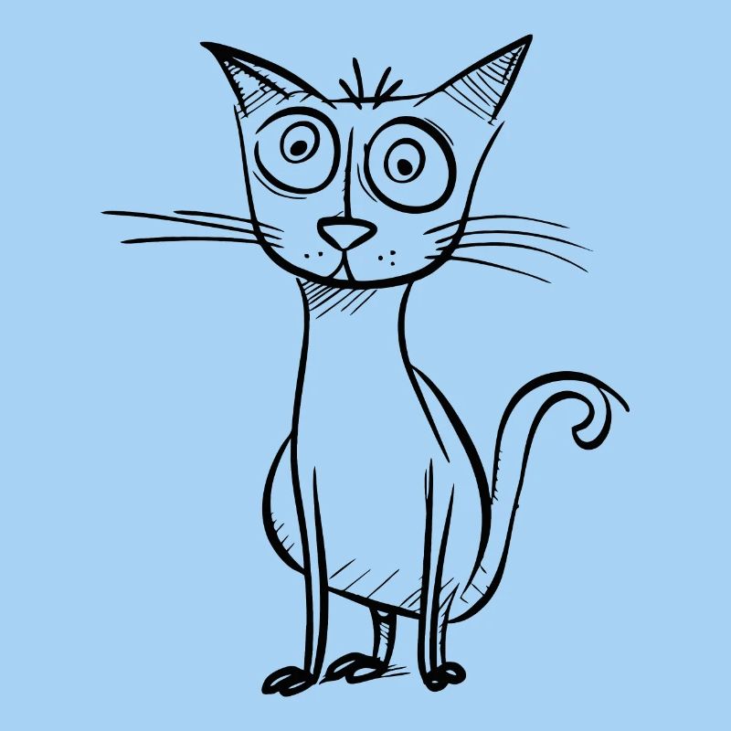 Étrange chat de dessin animé