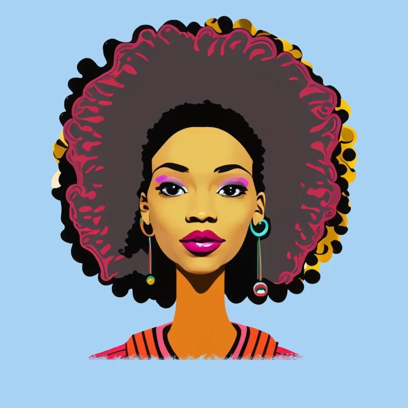 Dame à l’afro