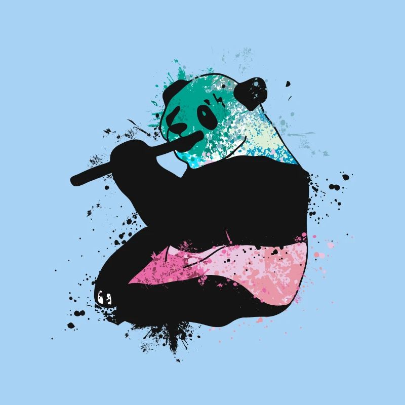 Splash Art Panda Panda Géant Panda Ours Grand Panda